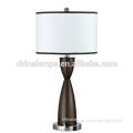 Made in china modern black USA usb and eletrical outlet wood table lamp for hotel